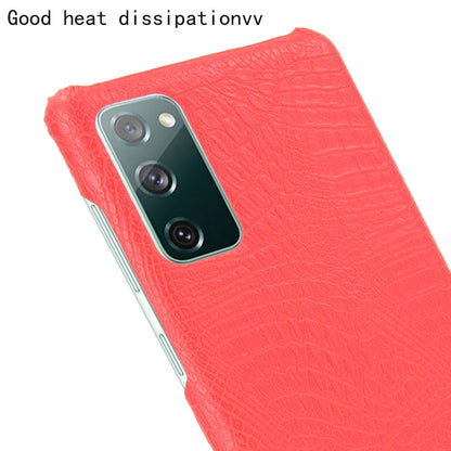 For Samsung Galaxy S20 FE Shockproof Crocodile Texture PC + PU Case(Red) - Galaxy S20 FE Cases by NILLKIN | Online Shopping UK | buy2fix