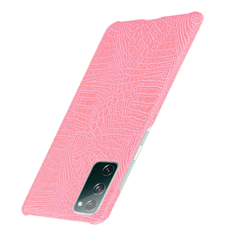 For Samsung Galaxy S20 FE Shockproof Crocodile Texture PC + PU Case(Pink) - Galaxy S20 FE Cases by NILLKIN | Online Shopping UK | buy2fix