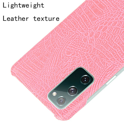 For Samsung Galaxy S20 FE Shockproof Crocodile Texture PC + PU Case(Pink) - Galaxy S20 FE Cases by NILLKIN | Online Shopping UK | buy2fix