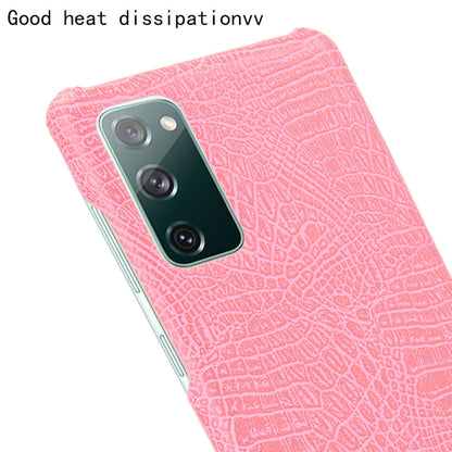 For Samsung Galaxy S20 FE Shockproof Crocodile Texture PC + PU Case(Pink) - Galaxy S20 FE Cases by NILLKIN | Online Shopping UK | buy2fix