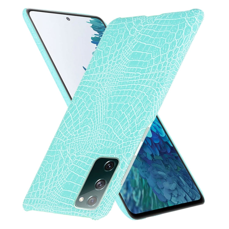 For Samsung Galaxy S20 FE Shockproof Crocodile Texture PC + PU Case(Light Green) - Galaxy S20 FE Cases by NILLKIN | Online Shopping UK | buy2fix