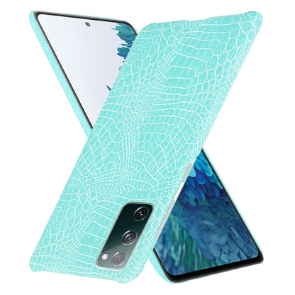 For Samsung Galaxy S20 FE Shockproof Crocodile Texture PC + PU Case(Light Green) - Galaxy S20 FE Cases by NILLKIN | Online Shopping UK | buy2fix