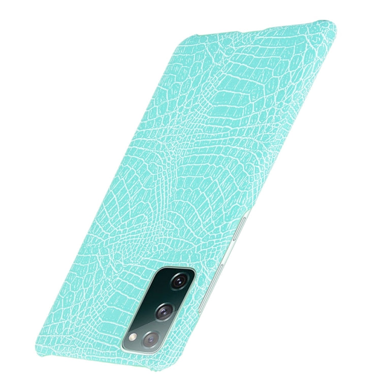 For Samsung Galaxy S20 FE Shockproof Crocodile Texture PC + PU Case(Light Green) - Galaxy S20 FE Cases by NILLKIN | Online Shopping UK | buy2fix