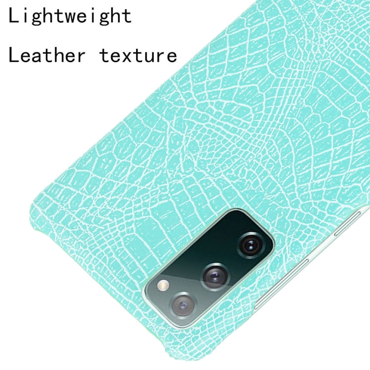 For Samsung Galaxy S20 FE Shockproof Crocodile Texture PC + PU Case(Light Green) - Galaxy S20 FE Cases by NILLKIN | Online Shopping UK | buy2fix