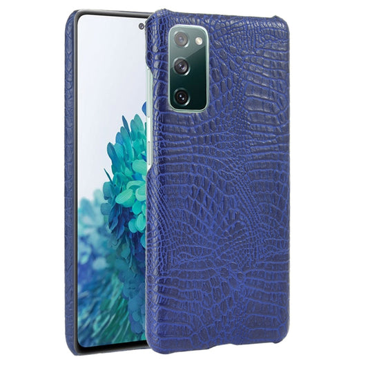 For Samsung Galaxy S20 FE Shockproof Crocodile Texture PC + PU Case(Blue) - Galaxy S20 FE Cases by NILLKIN | Online Shopping UK | buy2fix