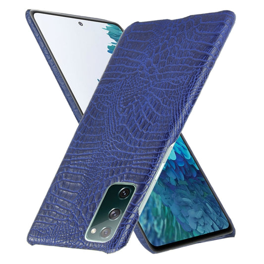For Samsung Galaxy S20 FE Shockproof Crocodile Texture PC + PU Case(Blue) - Galaxy S20 FE Cases by NILLKIN | Online Shopping UK | buy2fix