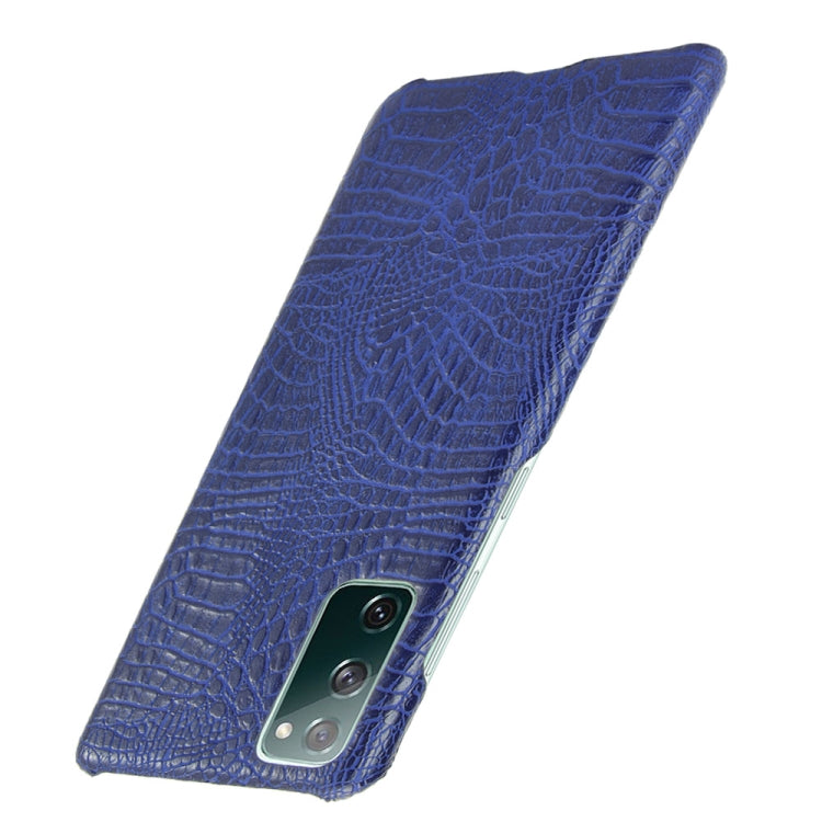 For Samsung Galaxy S20 FE Shockproof Crocodile Texture PC + PU Case(Blue) - Galaxy S20 FE Cases by NILLKIN | Online Shopping UK | buy2fix