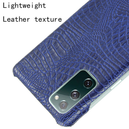 For Samsung Galaxy S20 FE Shockproof Crocodile Texture PC + PU Case(Blue) - Galaxy S20 FE Cases by NILLKIN | Online Shopping UK | buy2fix