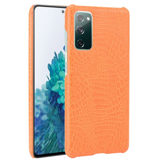 For Samsung Galaxy S20 FE Shockproof Crocodile Texture PC + PU Case(Orange) - Galaxy S20 FE Cases by NILLKIN | Online Shopping UK | buy2fix