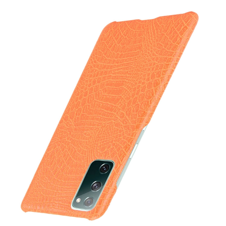 For Samsung Galaxy S20 FE Shockproof Crocodile Texture PC + PU Case(Orange) - Galaxy S20 FE Cases by NILLKIN | Online Shopping UK | buy2fix