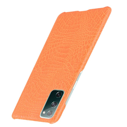 For Samsung Galaxy S20 FE Shockproof Crocodile Texture PC + PU Case(Orange) - Galaxy S20 FE Cases by NILLKIN | Online Shopping UK | buy2fix