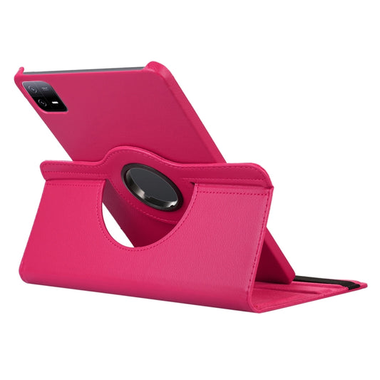 For Xiaomi Pad 6 / Pad 6 Pro ENKAY 360 Degree Rotation Stand Litchi Leather Smart Tablet Case(Rose) - More Tablet Cases by ENKAY | Online Shopping UK | buy2fix