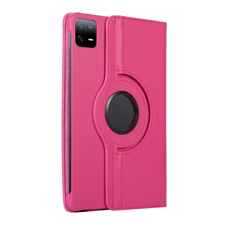 For Xiaomi Pad 6 / Pad 6 Pro ENKAY 360 Degree Rotation Stand Litchi Leather Smart Tablet Case(Rose) - More Tablet Cases by ENKAY | Online Shopping UK | buy2fix