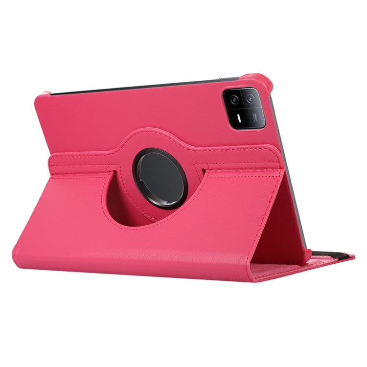 For Xiaomi Pad 6 / Pad 6 Pro ENKAY 360 Degree Rotation Stand Litchi Leather Smart Tablet Case(Rose) - More Tablet Cases by ENKAY | Online Shopping UK | buy2fix