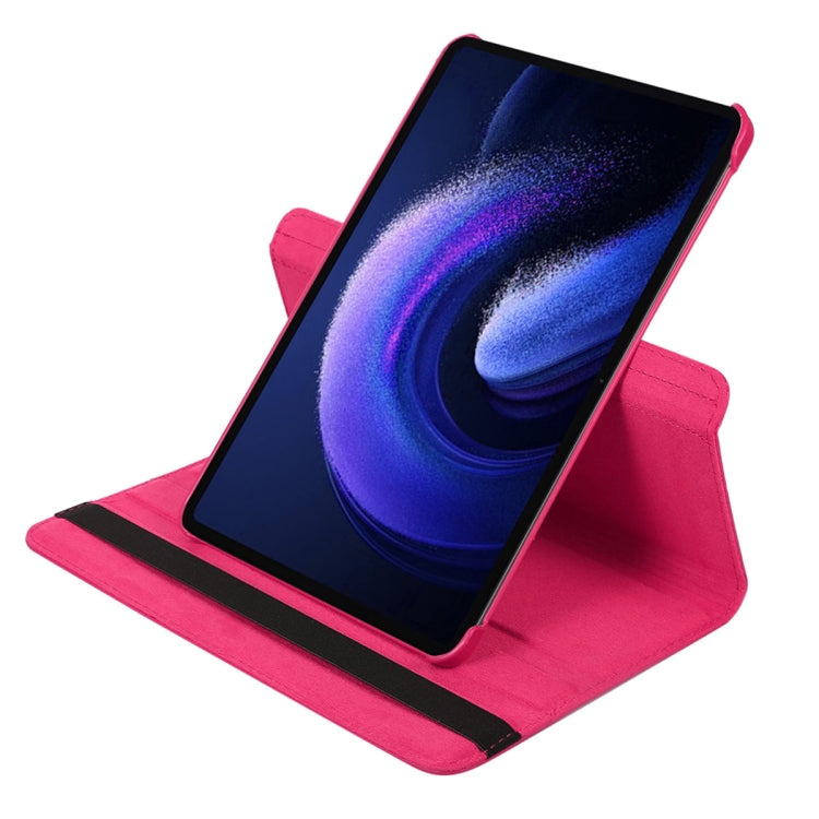 For Xiaomi Pad 6 / Pad 6 Pro ENKAY 360 Degree Rotation Stand Litchi Leather Smart Tablet Case(Rose) - More Tablet Cases by ENKAY | Online Shopping UK | buy2fix