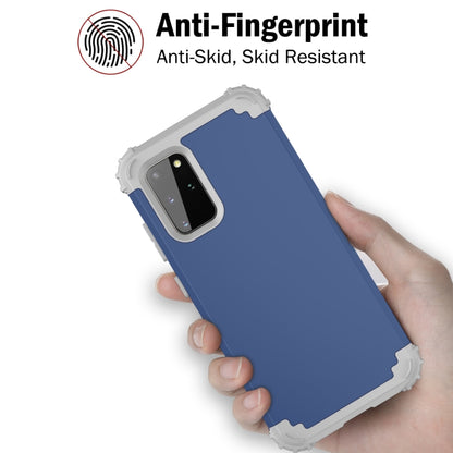 For Samsung Galaxy Note20 Ultra PC + Silicone Three-piece Shockproof Protection Case(Blue) by buy2fix