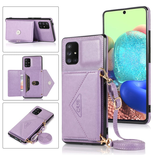 For Samsung Galaxy S20 FE Multi-functional Cross-body Card Bag TPU+PU Back Cover Case with Holder & Card Slot & Wallet(Purple) by buy2fix
