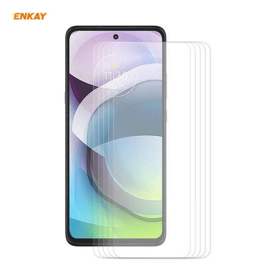 For Motorola Moto G 5G 5 PCS ENKAY Hat-Prince 0.26mm 9H 2.5D Curved Edge Tempered Glass Film