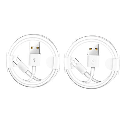 XJ-023 2 PCS USB Male to Micro USB Male Interface Charge Cable, Length: 1m by buy2fix