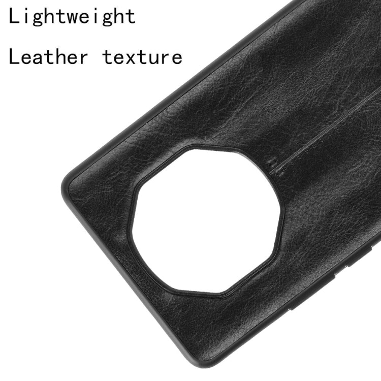 For Huawei Mate 40 RS Porsche Design Shockproof Sewing Cow Pattern Skin PC + PU + TPU Case(Black) by buy2fix