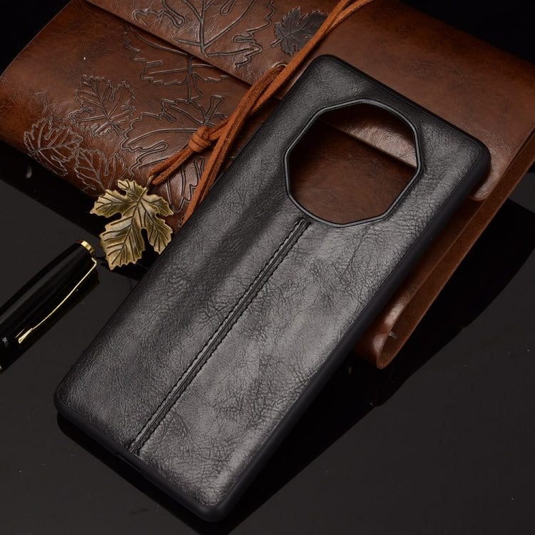 For Huawei Mate 40 RS Porsche Design Shockproof Sewing Cow Pattern Skin PC + PU + TPU Case(Black) by buy2fix