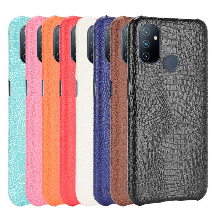 For OnePlus Nord N100 Shockproof Crocodile Texture PC + PU Case(Brown) - OnePlus Cases by buy2fix | Online Shopping UK | buy2fix