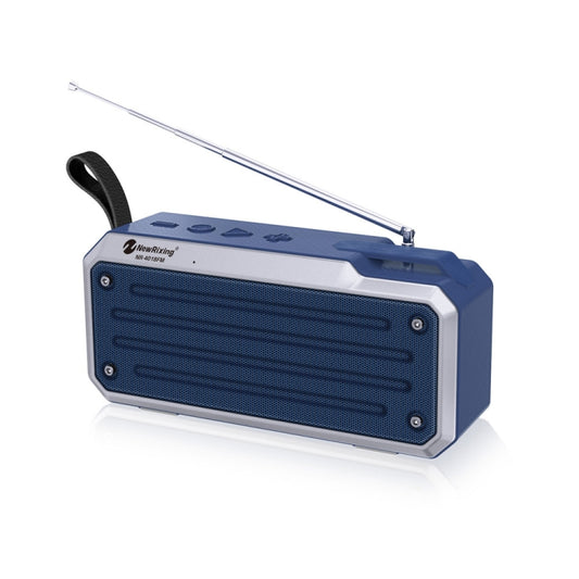 NewRixing NR4018FM TWS Portable Stereo Bluetooth Speaker, Support TF Card / FM / 3.5mm AUX / U Disk / Hands-free Call(Blue) - Desktop Speaker by NewRixing | Online Shopping UK | buy2fix
