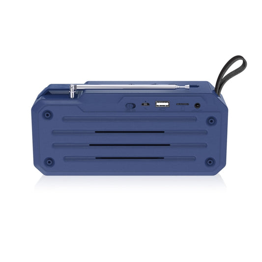 NewRixing NR4018FM TWS Portable Stereo Bluetooth Speaker, Support TF Card / FM / 3.5mm AUX / U Disk / Hands-free Call(Blue) - Desktop Speaker by NewRixing | Online Shopping UK | buy2fix