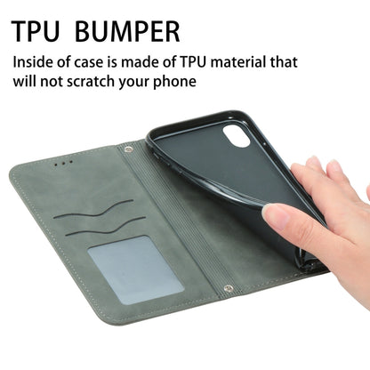 Retro Skin Feel Business Magnetic Horizontal Flip Leather Case With Holder & Card Slots & Wallet & Photo Frame For OnePlus 8(Grey) - OnePlus Cases by buy2fix | Online Shopping UK | buy2fix