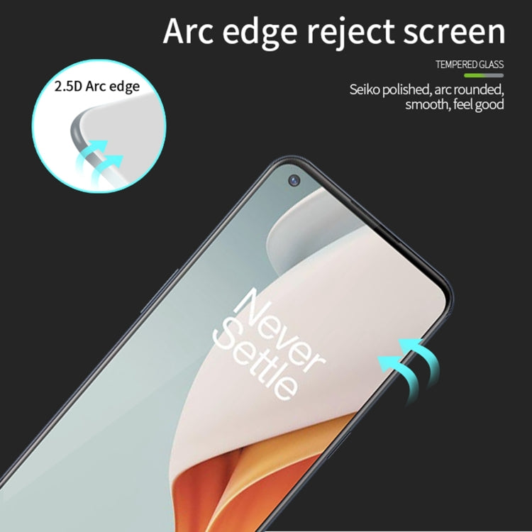 For OnePlus Nord N100 PINWUYO 9H 2.5D Full Screen Tempered Glass Film(Black) - OnePlus Tempered Glass by PINWUYO | Online Shopping UK | buy2fix