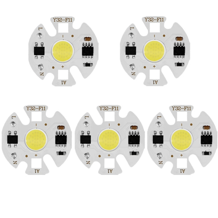 5 PCS COB LED Light Chip AC 220V LED Bulb Light Intelligent IC Driver Bulb Light DIY Spotlight Downlight Chip Outdoor Flood Light(7W(Cold White)) - Light Beads by buy2fix | Online Shopping UK | buy2fix