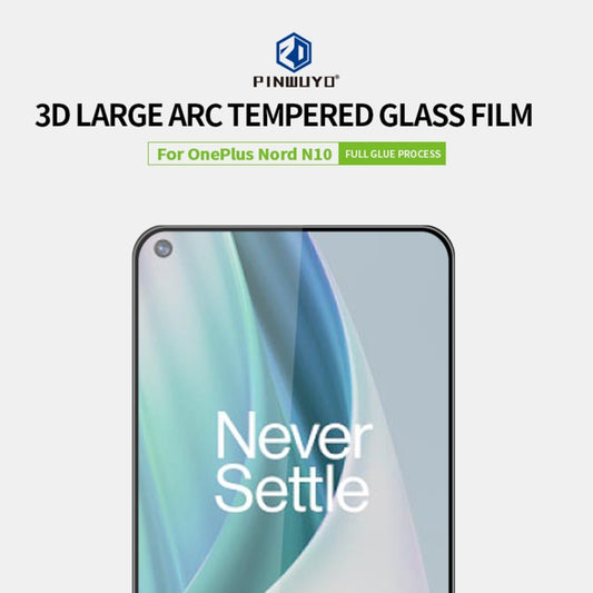 For OnePlus Nord N10 5G PINWUYO 9H 3D Curved Full Screen Explosion-proof Tempered Glass Film(Black) - OnePlus Tempered Glass by PINWUYO | Online Shopping UK | buy2fix