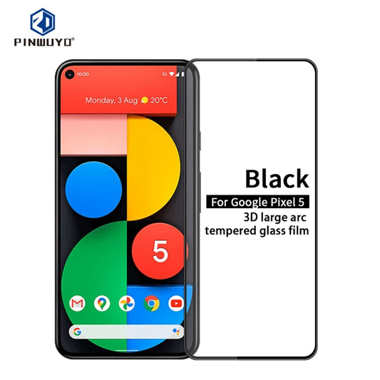 For Google Pixel 5 PINWUYO 9H 3D Curved Full Screen Explosion-proof Tempered Glass Film(Black) - Google Tempered Glass by PINWUYO | Online Shopping UK | buy2fix