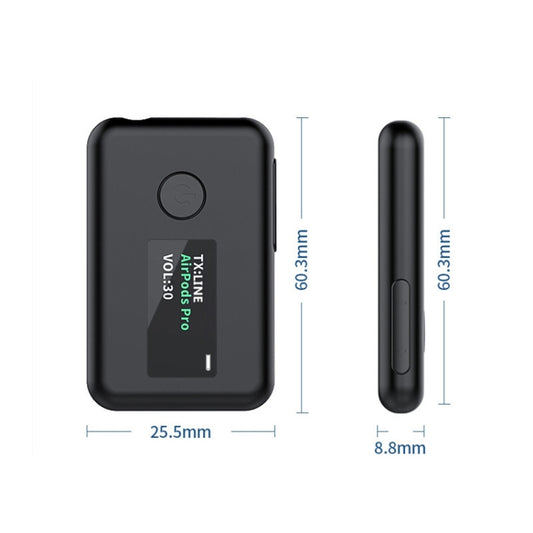 T2 2 in 1 OLED Color Screen Bluetooth 5.0 Wireless Receiver Transmitter - Audio Receiver Transmitter by buy2fix | Online Shopping UK | buy2fix