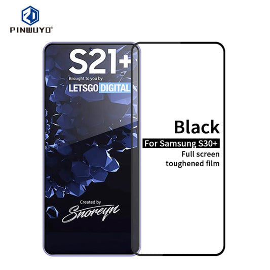 For Samsung Galaxy S21+ 5G PINWUYO 9H 2.5D Full Screen Tempered Glass Film(Black) - Galaxy Tempered Glass by PINWUYO | Online Shopping UK | buy2fix