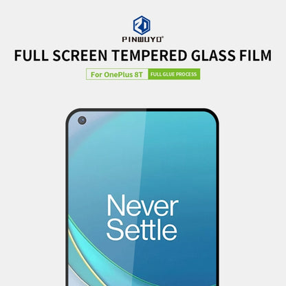 For OnePlus 8T PINWUYO 9H 2.5D Full Screen Tempered Glass Film(Black) - OnePlus Tempered Glass by PINWUYO | Online Shopping UK | buy2fix
