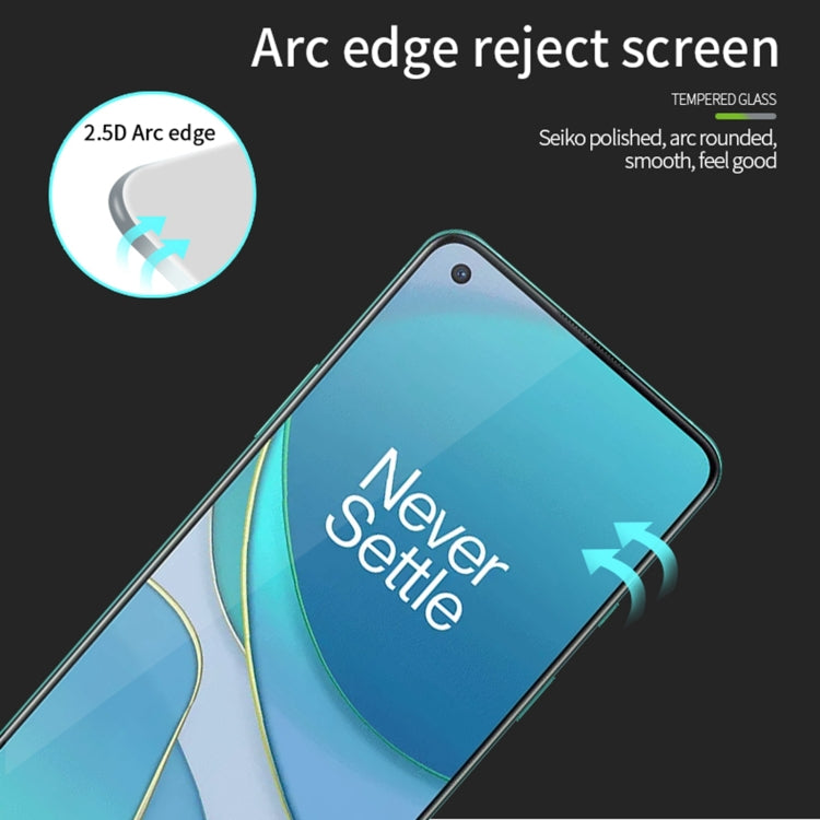 For OnePlus 8T PINWUYO 9H 2.5D Full Screen Tempered Glass Film(Black) - OnePlus Tempered Glass by PINWUYO | Online Shopping UK | buy2fix