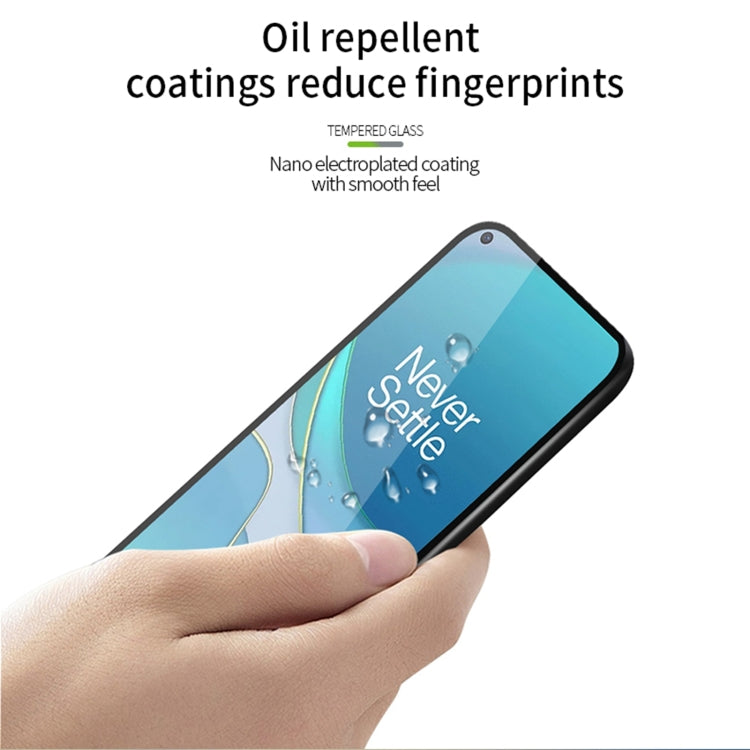 For OnePlus 8T PINWUYO 9H 2.5D Full Screen Tempered Glass Film(Black) - OnePlus Tempered Glass by PINWUYO | Online Shopping UK | buy2fix
