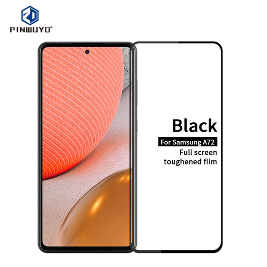 For Samsung Galaxy A72 PINWUYO 9H 2.5D Full Screen Tempered Glass Film(Black) - Galaxy Tempered Glass by PINWUYO | Online Shopping UK | buy2fix