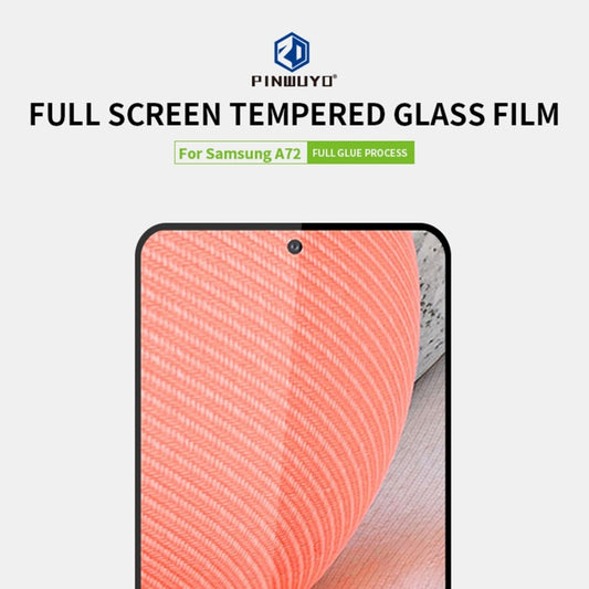 For Samsung Galaxy A72 PINWUYO 9H 2.5D Full Screen Tempered Glass Film(Black) - Galaxy Tempered Glass by PINWUYO | Online Shopping UK | buy2fix