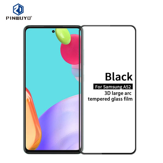 For Samsung Galaxy A52 5G / 4G PINWUYO 9H 3D Curved Full Screen Explosion-proof Tempered Glass Film(Black) - Galaxy Tempered Glass by PINWUYO | Online Shopping UK | buy2fix