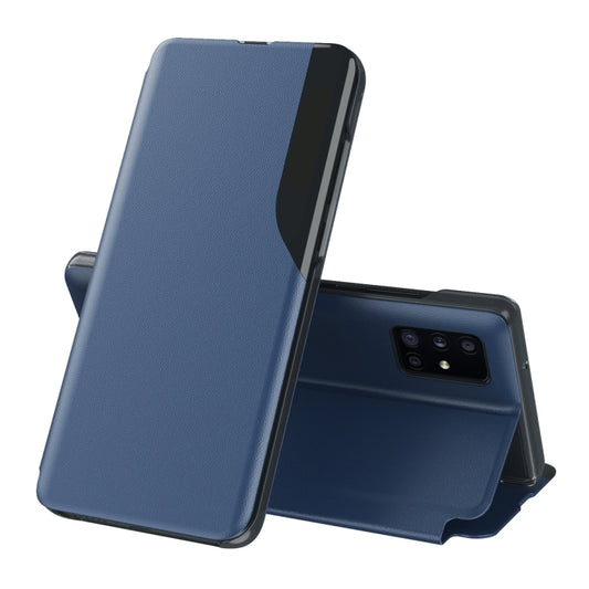 For Samsung Galaxy A52 5G / 4G Attraction Flip Holder Leather Phone Case(Blue) - Galaxy Phone Cases by buy2fix | Online Shopping UK | buy2fix
