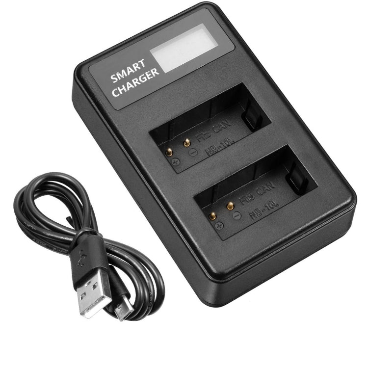 For Canon NB-10L Battery Smart LCD Display USB Dual-Channel Charger - Battery USB Charger by buy2fix | Online Shopping UK | buy2fix