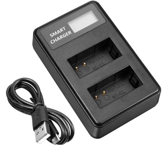 For Canon NB-10L Battery Smart LCD Display USB Dual-Channel Charger - Battery USB Charger by buy2fix | Online Shopping UK | buy2fix