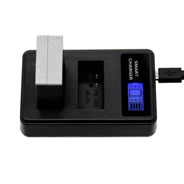 For Canon NB-10L Battery Smart LCD Display USB Dual-Channel Charger - Battery USB Charger by buy2fix | Online Shopping UK | buy2fix