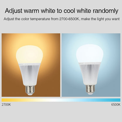 FUT012 E27 9W RGB + CCT LED Bulb Light 100V-240V Full Color Remote Control Smart Bulb WiFi 2.4G Wireless - Smart Light Bulbs by buy2fix | Online Shopping UK | buy2fix