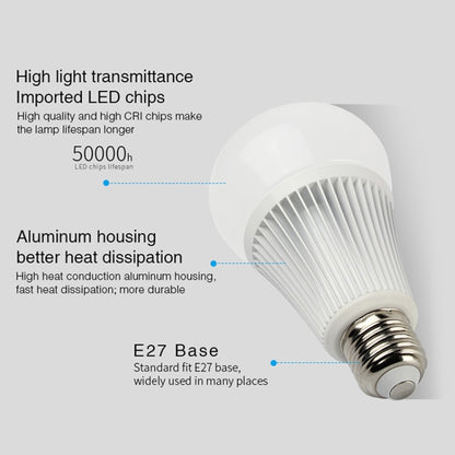 FUT012 E27 9W RGB + CCT LED Bulb Light 100V-240V Full Color Remote Control Smart Bulb WiFi 2.4G Wireless - Smart Light Bulbs by buy2fix | Online Shopping UK | buy2fix
