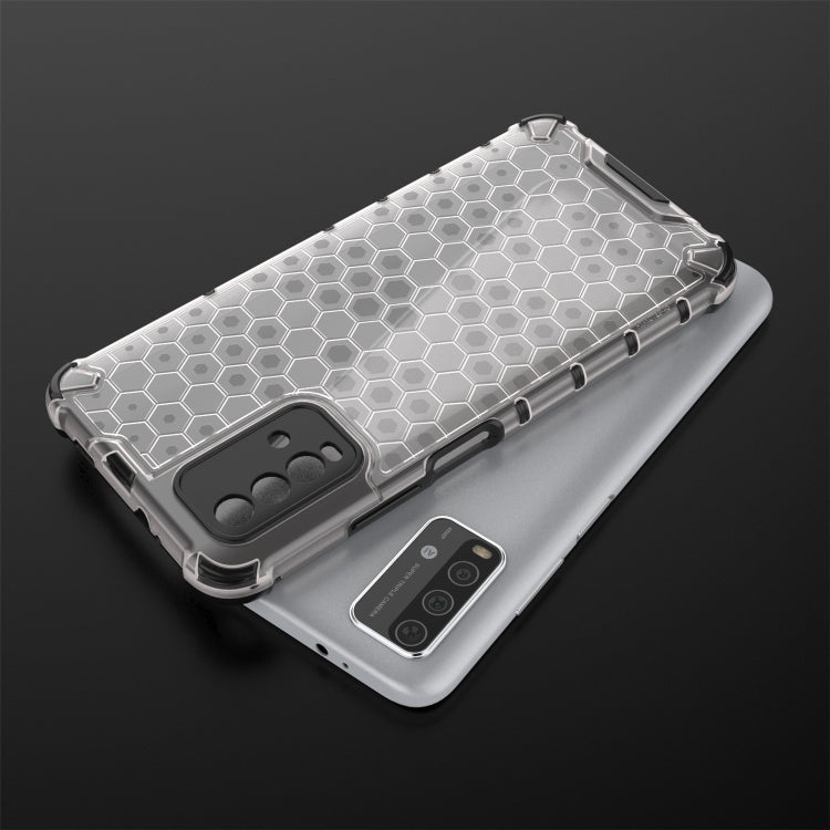 For Xiaomi Redmi 9T Shockproof Honeycomb PC + TPU Case(White) by buy2fix