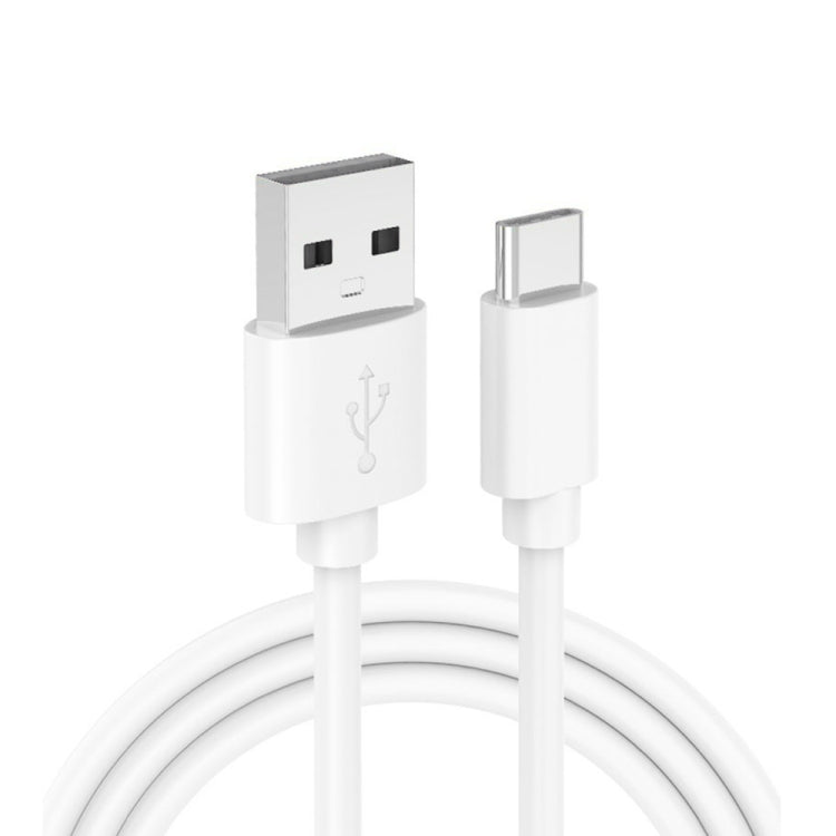 LZ-023 18W QC 3.0 USB Portable Travel Charger + 3A USB to Type-C Data Cable, EU Plug(White) - USB Charger by buy2fix | Online Shopping UK | buy2fix