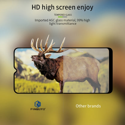 For Samsung Galaxy A02s PINWUYO 9H 2.5D Full Screen Tempered Glass Film(Black) - Galaxy Tempered Glass by PINWUYO | Online Shopping UK | buy2fix